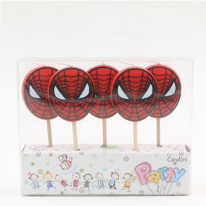 Spiderman themed party Candles